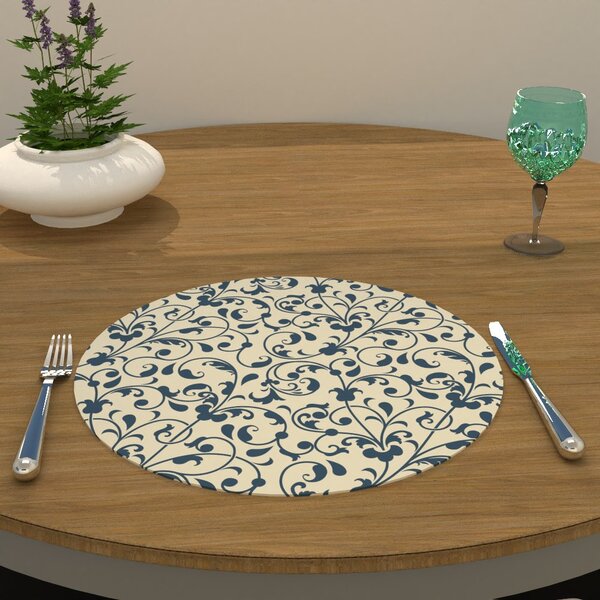 Capa Para Sousplat Bege Arabesco Tecido Oxford - 35x35cm