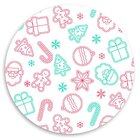 Capa Para Sousplat Branco Papai Noel Boneco E Enfeites De Nat