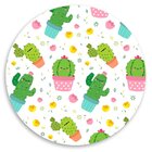 Capa Para Sousplat Cactos Com Vasos Coloridos Tecido Oxford -