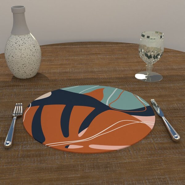 Capa Para Sousplat Costela De Adão Abstrata Tecido Oxford - 3