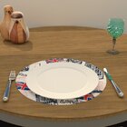 Capa Para Sousplat England London Tecido Oxford - 35x35cm