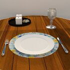 Capa Para Sousplat Flores Diversas Tecido Oxford - 35x35cm