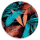 Capa Para Sousplat Folhagens Coloridas Tecido Oxford - 35x35cm