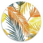 Capa Para Sousplat Folhas De Palmeira Colorida Tecido Oxford