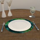 Capa Para Sousplat Folhas Tons De Verde Tecido Oxford - 35x35