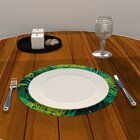 Capa Para Sousplat Folhas Verde Tecido Oxford - 35x35cm