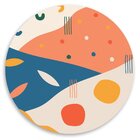 Capa Para Sousplat Geométrico Colorido Tecido Oxford - 35x35cm