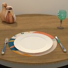 Capa Para Sousplat Geométrico Colorido Tecido Oxford - 35x35cm