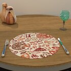 Capa Para Sousplat Ingredientes Pizza Tecido Oxford - 35x35cm