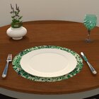 Capa Para Sousplat Mandala Verde Tecido Oxford - 35x35cm