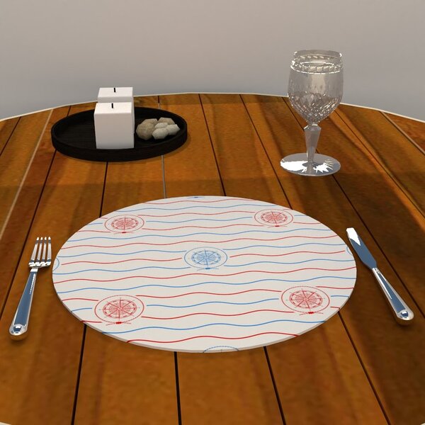 Capa Para Sousplat Náutico Tecido Oxford - 35x35cm