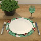 Capa Para Sousplat Olaf E Papai Noel Noite De Natal Tecido Ox