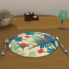 Capa Para Sousplat Pássaro Azul Tecido Oxford - 35x35cm