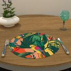 Capa Para Sousplat Pássaro Colorido Tecido Oxford - 35x35cm