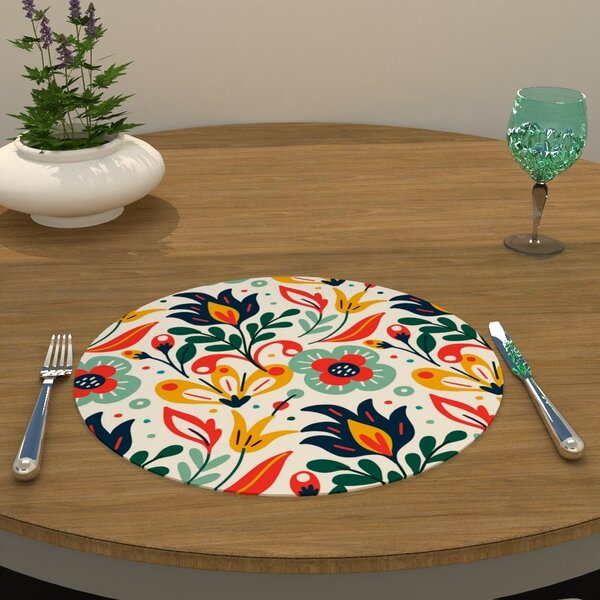 Capa Para Sousplat Primavera Tecido Oxford - 35x35cm