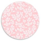 Capa Para Sousplat Rosa E Ramos Branco Tecido Oxford - 35x35cm