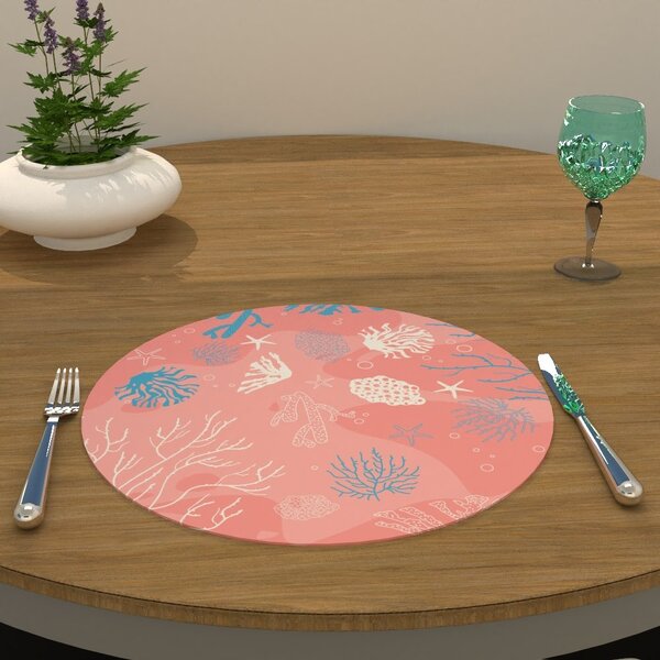 Capa Para Sousplat Universo Marinho Tecido Oxford - 35x35cm