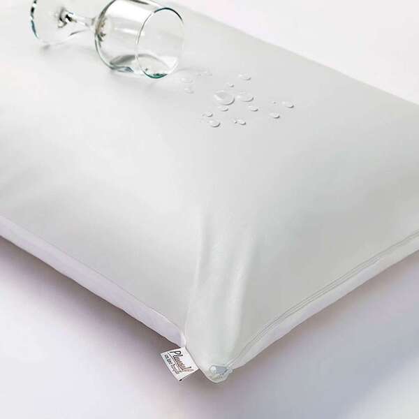 Capa Para Travesseiro Impermeável 1961 Com Zíper 30x40 Branco