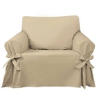Capa Protetor De Sofá 1 Lugar Brim Peletizado Cor Bege