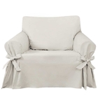 Capa Protetor De Sofá 1 Lugar Brim Peletizado Cor Natural