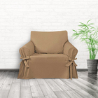 Capa Protetor de Sofá 1 Lugar Brim Peletizado Marrom