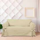 Capa Protetor de Sofá 2 Lugares Brim Peletizado Natural