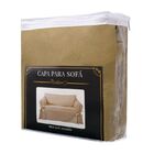 Capa Protetor de Sofá 3 Lugares Brim Peletizado Cáqui