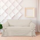 Capa Protetor De Sofá 4 Lugares Tecido Gorgurão Cru