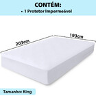 Capa Protetora De Colchão King Impermeável 100% Silencioso De