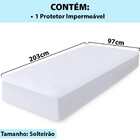 Capa Protetora De Colchão Solteirão Impermeável 100% Silencio