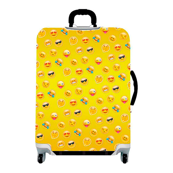 Capa Protetora Grande Para Mala De Viagem - Emoji - Skinbag -