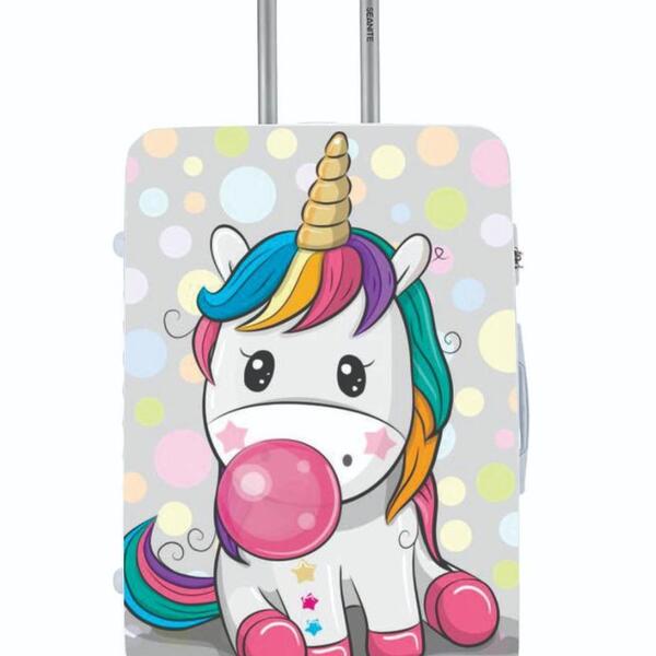 Capa Protetora Para Mala Viagem Personalizada Pequena Unicórn