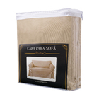 Capa Protetora Para Sofá 1 Lugar Tecido Gorgurão Cor Bege