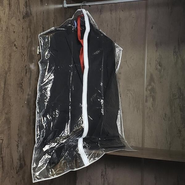 Capa Protetora Para Terno E Roupas 100% Pvc Com Zíper 98cm X
