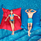 Capa Puff Flutuante Piscina Magenta