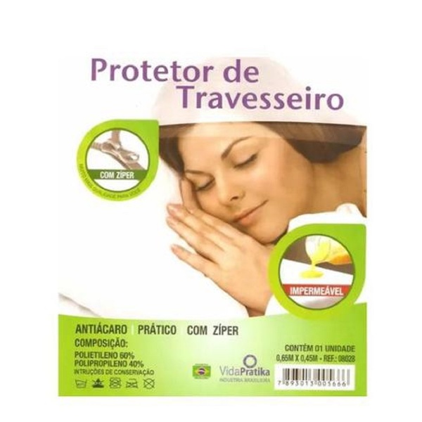 Capa Travesseiro Impermeável Zíper Branca Protetor Higiene An