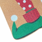 Capacho Antiderrapante Retangular 60x40cm Euro Mats Natal Duende Ouro