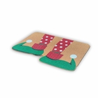 Capacho Antiderrapante Retangular 60x40cm Euro Mats Natal Duende Ouro