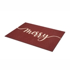 Capacho Antiderrapante Retangular 60x40cm Euro Mats Natal Merry Bordô