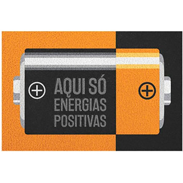 Capacho Aqui Só Energias Positivas 40x60 Cm - Kapazi - Estamp