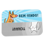 Capacho Cão "bem Vindo!" - Gato "tchau!"