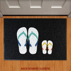 Capacho Chinelo Azul E Chinelo Infantil