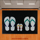 Capacho Chinelos Azuis E Chinelo Infantil