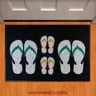 Capacho Chinelos Azuis E Chinelos Infantis