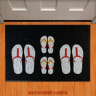 Capacho Chinelos Rosa E Chinelos Infantis