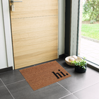 Capacho Retangular Coco Juba Látex Áreas Internas Preto e Marrom 40x60cm Inspire