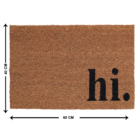 Capacho Retangular Coco Juba Látex Áreas Internas Preto e Marrom 40x60cm Inspire