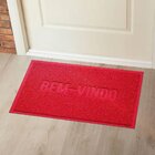 Capacho De Porta Pvc Antiderrapante 60x40cm Bv Vermelho