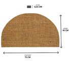 Capacho De Sisal Meia Lua Mesclado Cl 45x75cm Apaeb