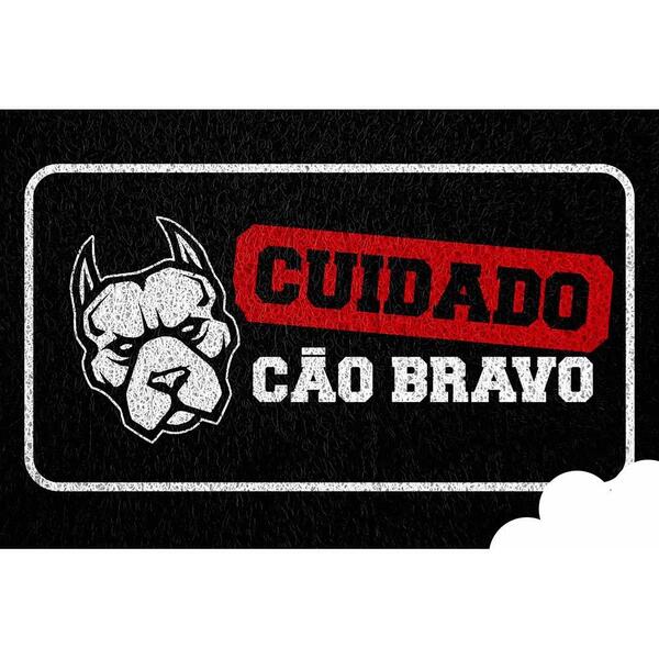 Capacho De Vinil Pet Dog Cão Bravo 0,40x0,60m - Kapazi
